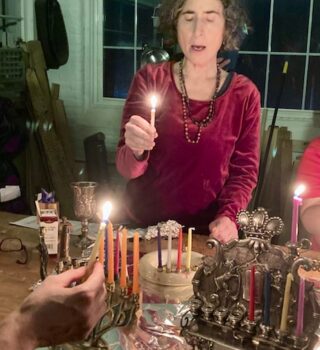 Candle Lighting at the Chanukah Party